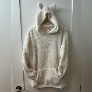 Pair of Cream Fleece hoody his and hers. 1 size M and 1 size L